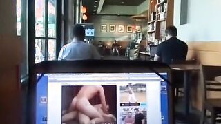 Bearded Bro Public Jerk Off in A Coffee Shop 12