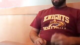 Bearded Bro Public Jerk Off in A Coffee Shop 12