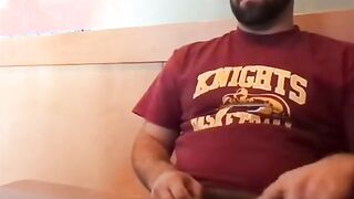 Bearded Bro Public Jerk Off in A Coffee Shop 12