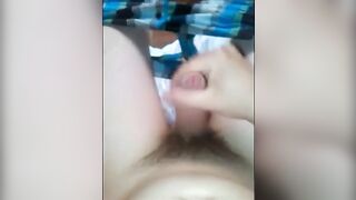 Boy wanking his uncut cock