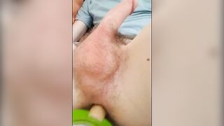 Fuccboi1999 - hardcore wooden dildo fuck and stretch