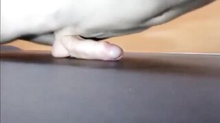 Pushups humping cum closeup