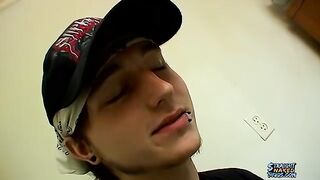 Slip is a sexy 18 year old straight skater who loves his big cock