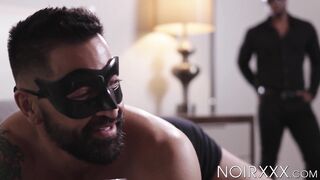 Buffed DeAngelo Jackson fucks Dominic Pacifico hard on his back until cumshot