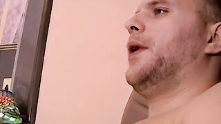 Amateur strokes himself before mature gay swallows his cum