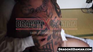 Tattooed Damian Dragon is bound and nipple tormented by his alpha master