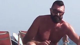 Big-Cock Daddy Bear at the Beach