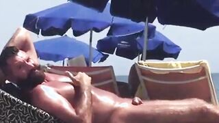 Big-Cock Daddy Bear at the Beach