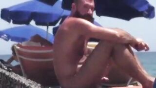 Big-Cock Daddy Bear at the Beach