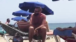 Big-Cock Daddy Bear at the Beach