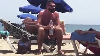 Big-Cock Daddy Bear at the Beach