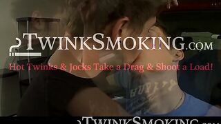 Ayden James and Shane Allen love tugging cocks and smoking cigs