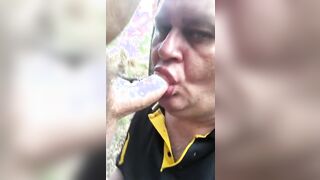 Big-Cock Daddy Blowjob in the Dunes