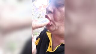 Big-Cock Daddy Blowjob in the Dunes