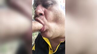 Big-Cock Daddy Blowjob in the Dunes