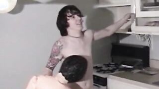 Amateur emo twink fucking sex doll after solo masturbation