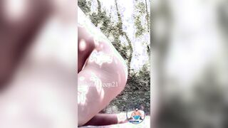 Latino twink creampied in the woods