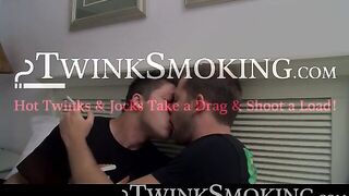 Erotic smoke swapping and bareback smoke fucking by horny twinks Wesley Marks and Pre