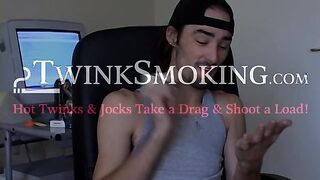 Big cock jacking while inhaling winston cig by skater buddies Ian Madrox and Dustin K