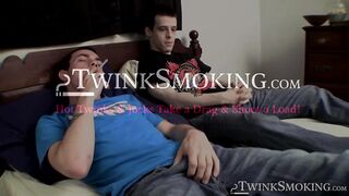 Smoking session by straight buddies Eli and Brian Strowkes turns into cock a wild dic