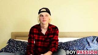 Thick twink cock ends up getting attention after interview