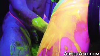 Colorful take turns anal waxing and hole popping by hotties Axel Abysse and Lawrence