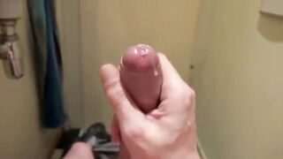 Uncut foreskin play and cum