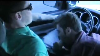 Big cock blowjob in moving car 12