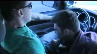 Big cock blowjob in moving car 12