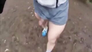 Runner guy cumshot on park 12