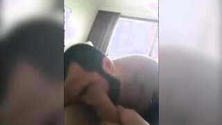 Bear sucking huge cock23