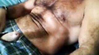 Moustache dady jerking off no cum 12