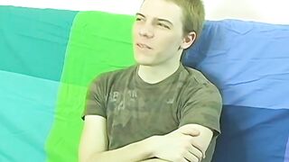 BOY CRUSH - Little twink Matt Phoenix masturbates solo after interview (Erect Dick)