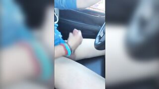 Wanking and cumming in the car with a buddy35