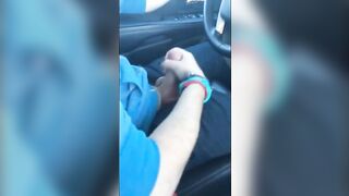 Wanking and cumming in the car with a buddy35