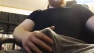 Muscular Ginger Daddy Strokes His Big Cock