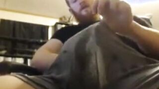 Muscular Ginger Daddy Strokes His Big Cock