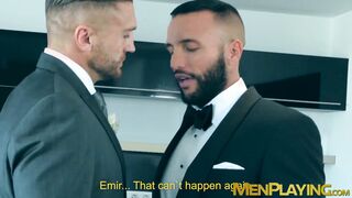 Executives Donato Reyes and Emir Boscatto analriding rough