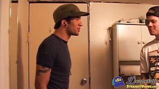 Handsome Felix West interviews newcomer Oliver Vegas before stuffing his ass with coc