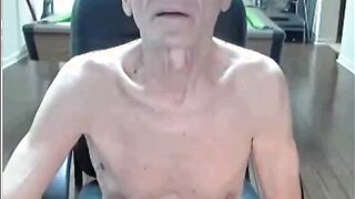 Skinny Grandpa Strokes Solo