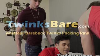 Twinks Bailey Summers and Eli Sky relentlessly breed with Darron Bluu