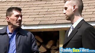 DADDY SEX FILES - Daddies David Anthony and Troy Daniels anal breed outdoor