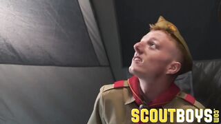 ScoutBoys - Tall handsome DILF Scoutmaster barebacks cute ginger twink