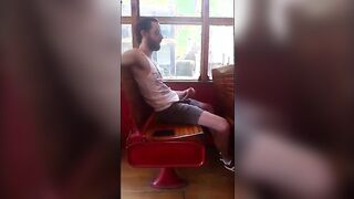 Str8 guy stroke in bus