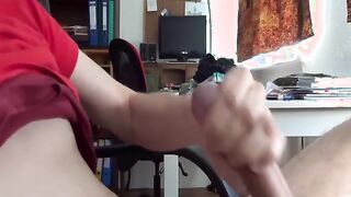 Skinny guy cumming a lot