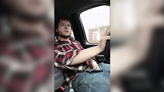 Jerking cock while driving in my car 12