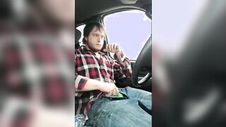 Jerking cock while driving in my car 12