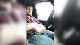 Jerking cock while driving in my car 12