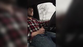 Jerking cock while driving in my car 12