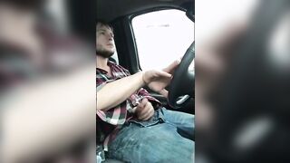 Jerking cock while driving in my car 12